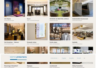 Koerling Interior Website | Projekte